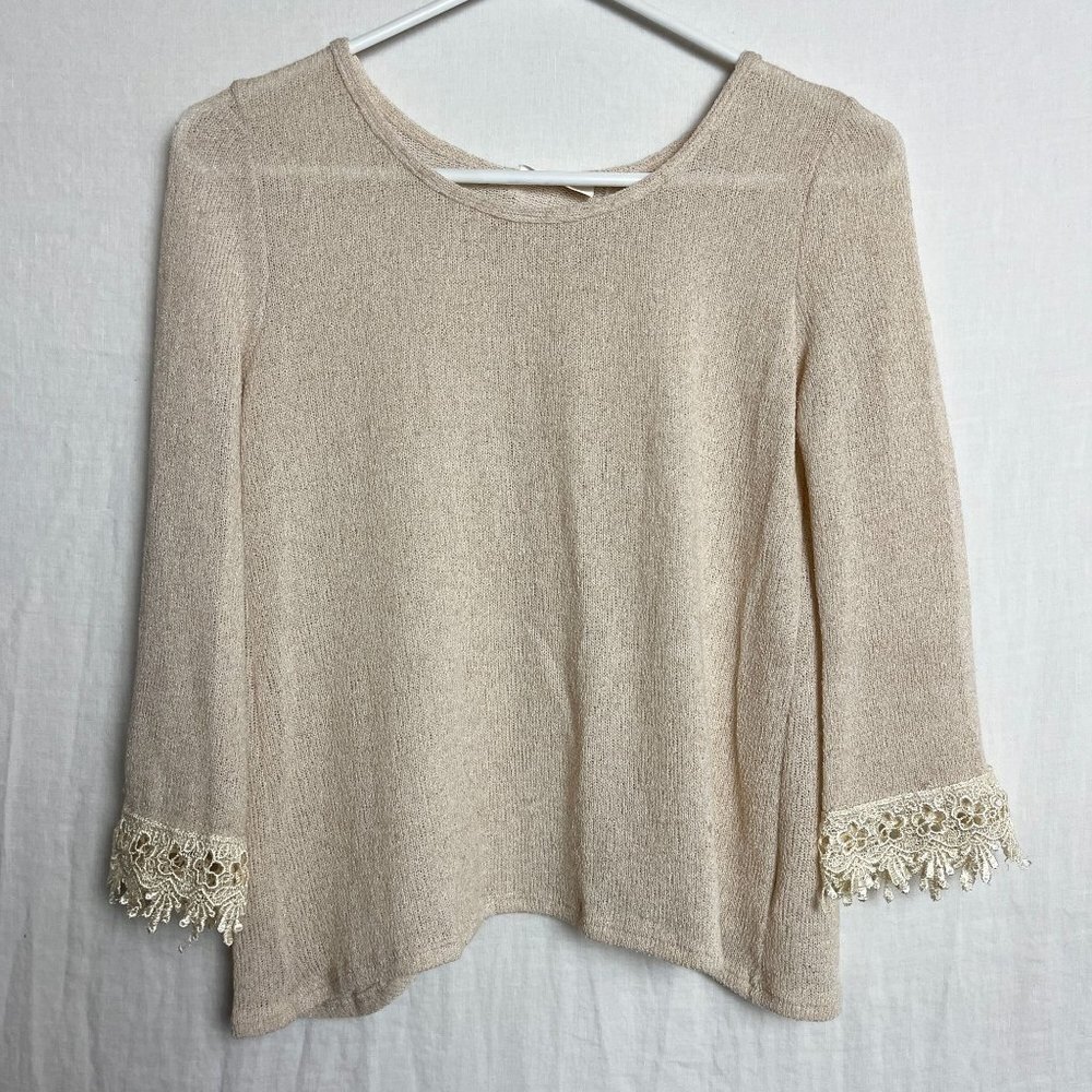 Poetry Lace Trim Back Wrap Blouse Womens S Open‎ Back Cottage Coquette Romantic